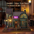 Building Model Kit with LEDs - DIY Miniature Magical Bookstore